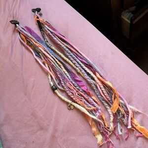 Colorful Hair Extensions dreads with Beads 💜made with love